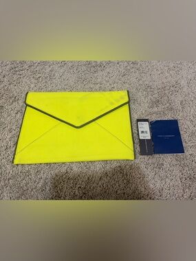 Rebecca Minkoff Neon Yellow Leo Clutch